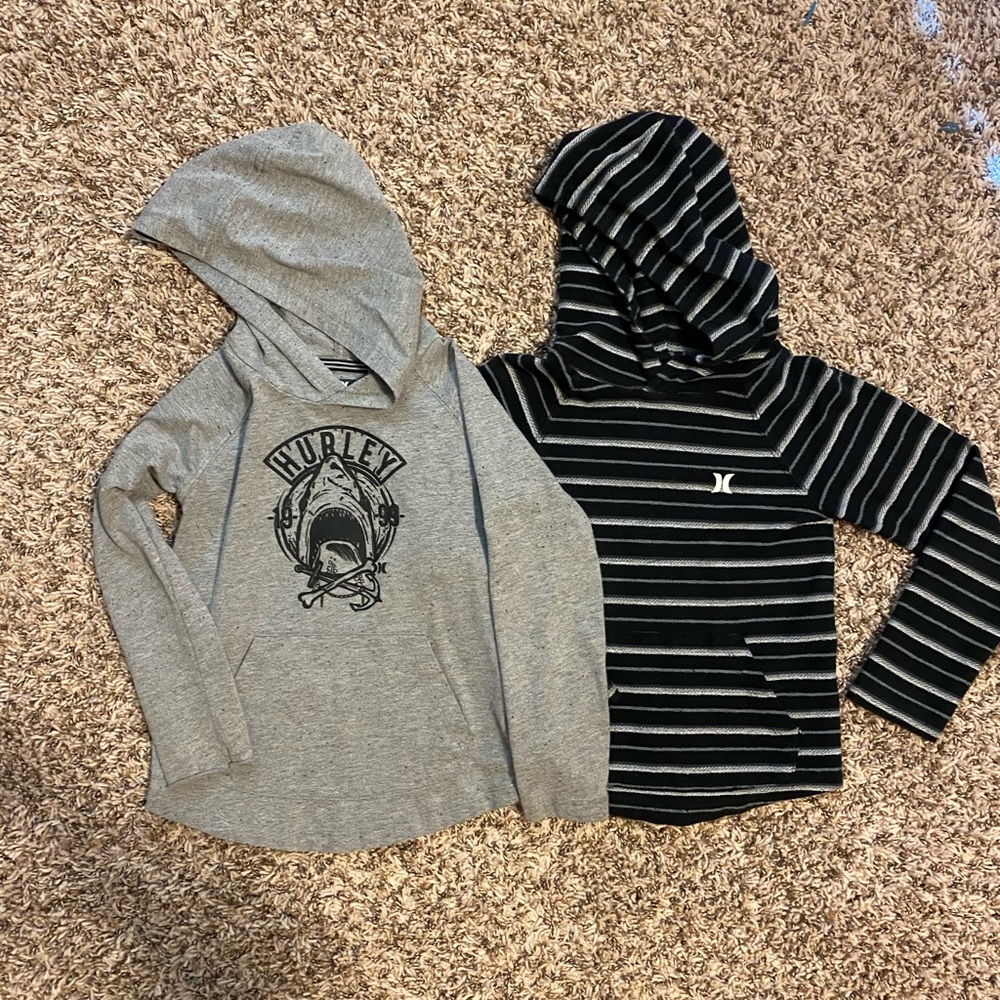 Hurley hooded long sleeved shirts